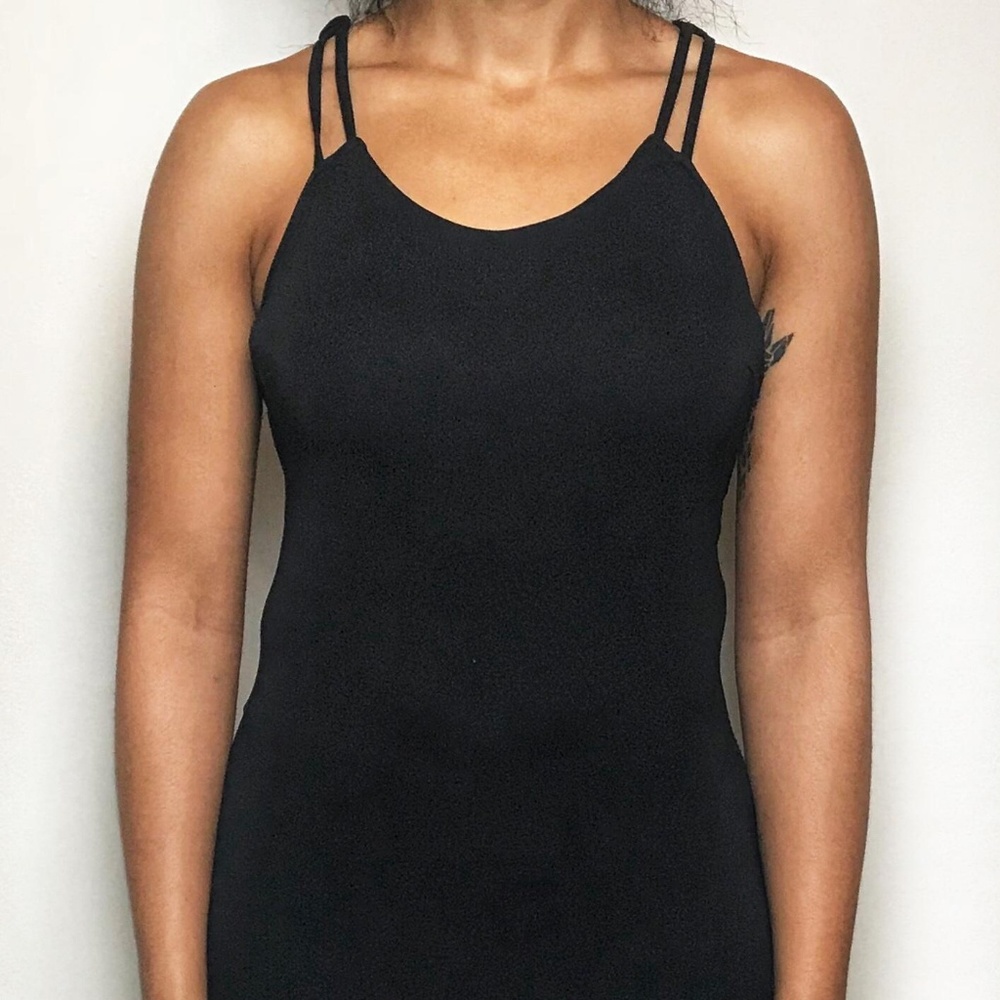 Mariella Rosati Backless Knee Length Strap Dress